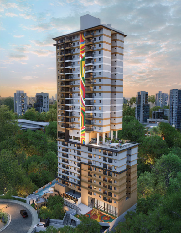 Torre Le Ville Residence com fachada-arte de Bel Borba